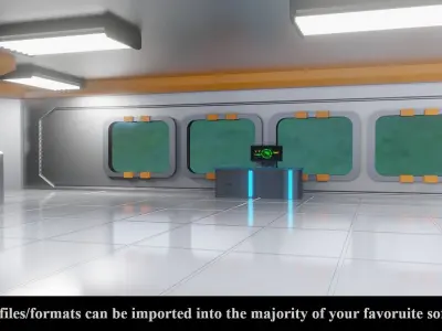 Sci Fi Lab - Low Poly - PBR - Game Ready Low-poly 3D model