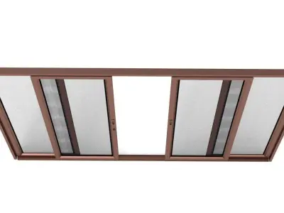 Double sliding mesh door 3D model