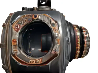 Rusty Industrial Mechanical Device Low-poly 3D model