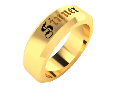 Solitaire Ring 3dm stl fbx obj render details 3D print model