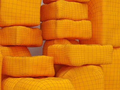 Stone rock collection n5 3D model