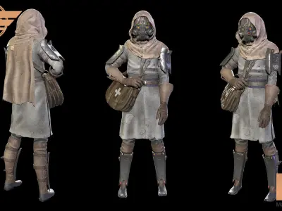 Medic Dystopia Low-poly 3D model