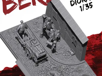 Escape from Berlin 1945 Diorama- Models 1-35  3D print model