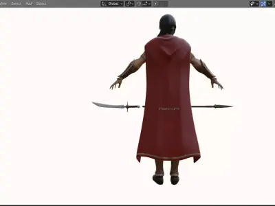 Female Battle Amazon Rigged Game Ready 5K 15K 20K Cinematic Low-poly 3D model