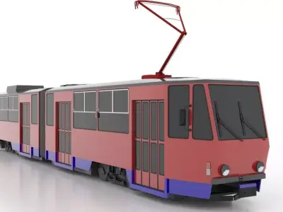 Tatra KT4M-YUB Low Low-poly 3D model