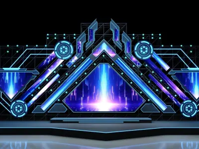 Music Festival Stage 01 Design 3D model