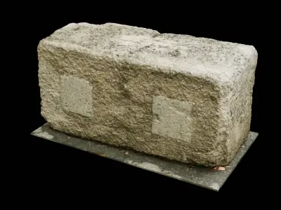 Cement Vehicle Block - Photoscanned  Free 3D model