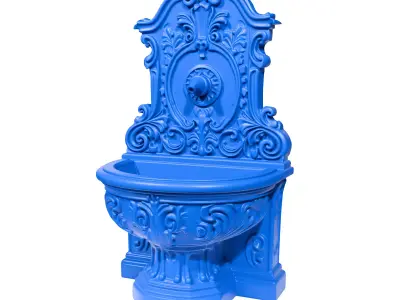 Classic wall fountain 3D print model