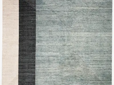 Rh Ellipse Hand-knotted Wool Rug Low Poly 3D model