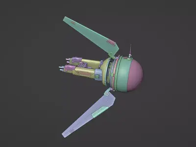 Sci-Fi Space Ship 3D model purchase
