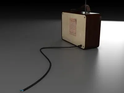 Vintage Transistor Radio 3D model