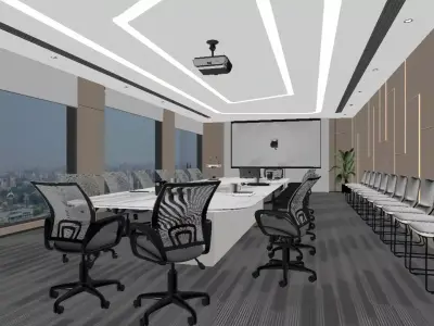 Modern Conference Room 3D model