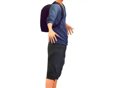 Cartoon High Poly Subdivision Avatar 012 3D Model Low-poly 3D model