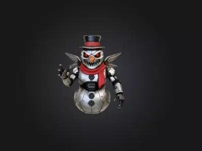 Frostbot Enforcer Low-poly 3D model
