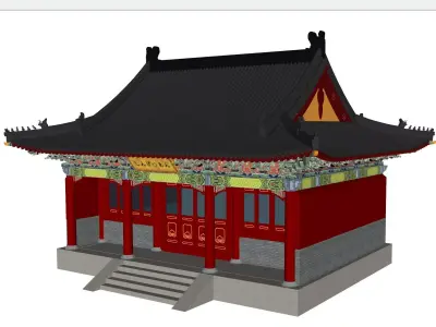 Imperial  Hall -- Single-Eaved Historic Pavilion 3D model