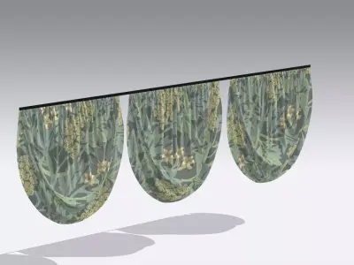 Curtain Low-poly 3D model