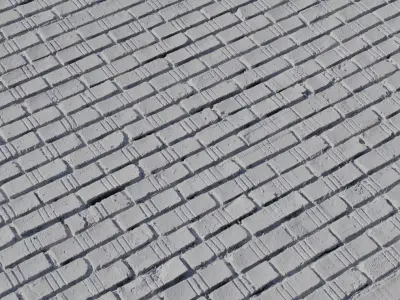 Patterned Terracotta Brick Wall PBR Texture  Texture