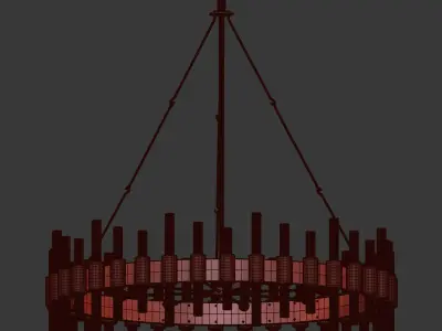 Haskell Large Chandelier Arteriors Home 3D model