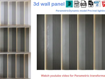 Decorative Wall Panel 3D wall panel 3d panel Free 3D model