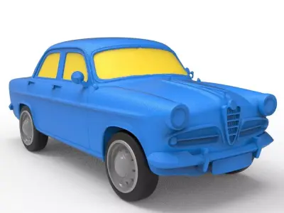 Alfa Romeo 1955 Classic Car 3D print model