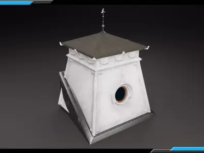 Building Architecture Element Textured Base Mesh 04 Low-poly 3D model