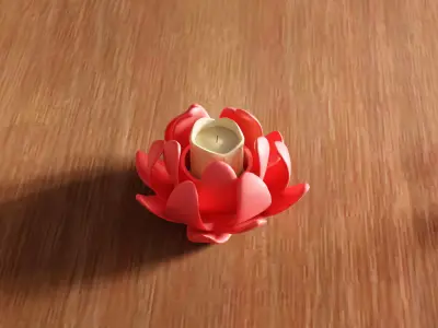 Lotus Flower Tea Light Holder - 284 3D print model