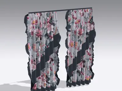 Curtain Low-poly 3D model 27