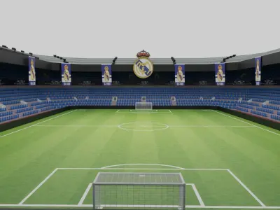Real Madrid Football Stadium Low-poly 3D model