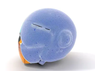 Golden Visor Helmet model pack Low-poly 3D model