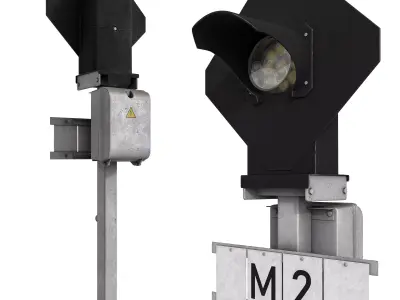 RAILROAD Dwarf traffic light 3D model