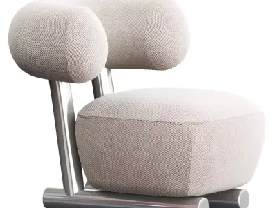 PIPE Armchair By Moroso 3D model