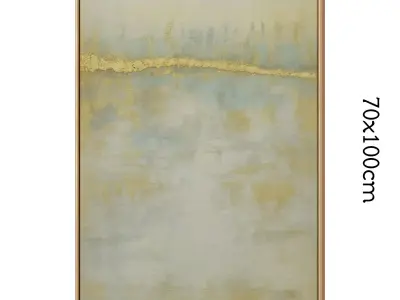 Set of 3 Abstract Paintings in Frames 3D model 101