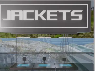 Open Concept Interior and Design in 3D Visualization Low-poly 3D model