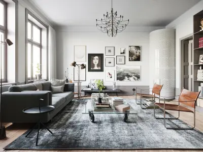Stockholm Interior scene 3D model 5