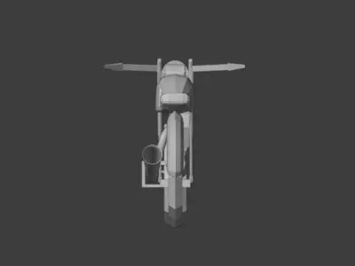 Low-poly motorcycle Free low-poly 3D model