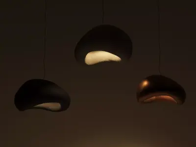 Faina Vasylyna Organic Fabric Pendant Light Model 3D model