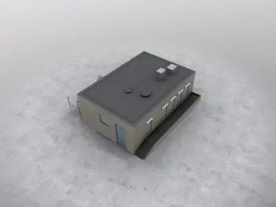 EDDF Building 6 Low-poly 3D model