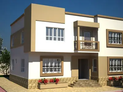 Classic Villa A135  DWG CAD Plan  Renders 3D model