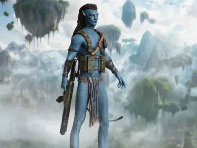 Jake Sully from  Avatar  Low-poly 3D model