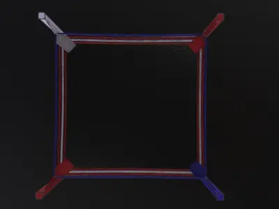 Boxing Ring 3D Model Low-poly 3D model