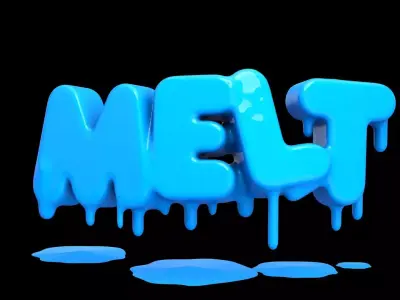 3D Melting Title 3D model