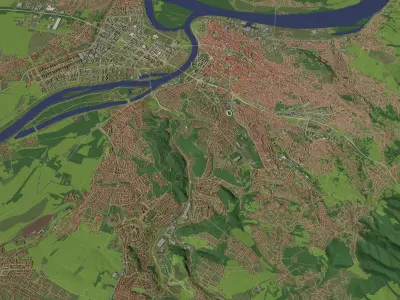 Belgrade Serbia - city and urban 3D model