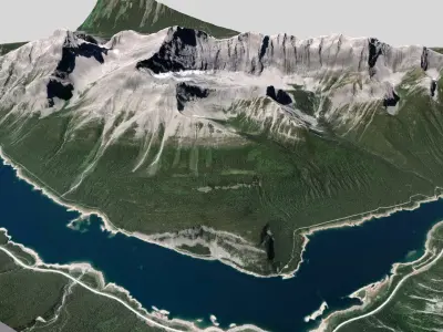 Old Goat Mountain Kananaskis County  Alberta  Canada  3D model