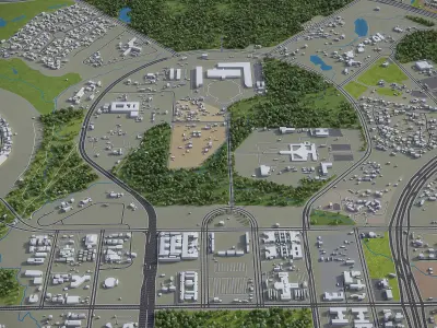 Abuja - City 3D Model Low-poly 3D model