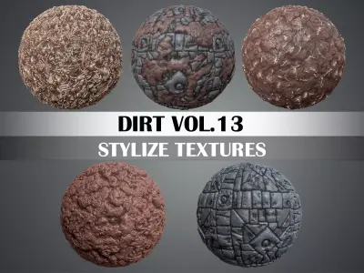Stylized Dirt Vol 13  - Hand Painted Texture Texture