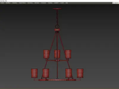 DAIMLEN CHANDELIER-9 light Low-poly 3D model