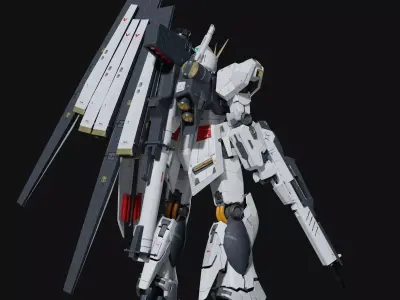 Nu gundam RX-93 Blender version 3D model