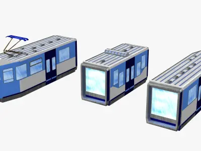 bn tram version 11 and-or 12 Low-poly 3D model