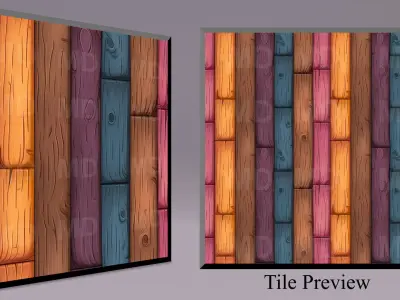 Cartoon Wood Textures Pack 32 - 10x PNG  Texture