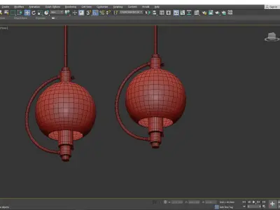 Pluto Pendant Light Low-poly 3D model